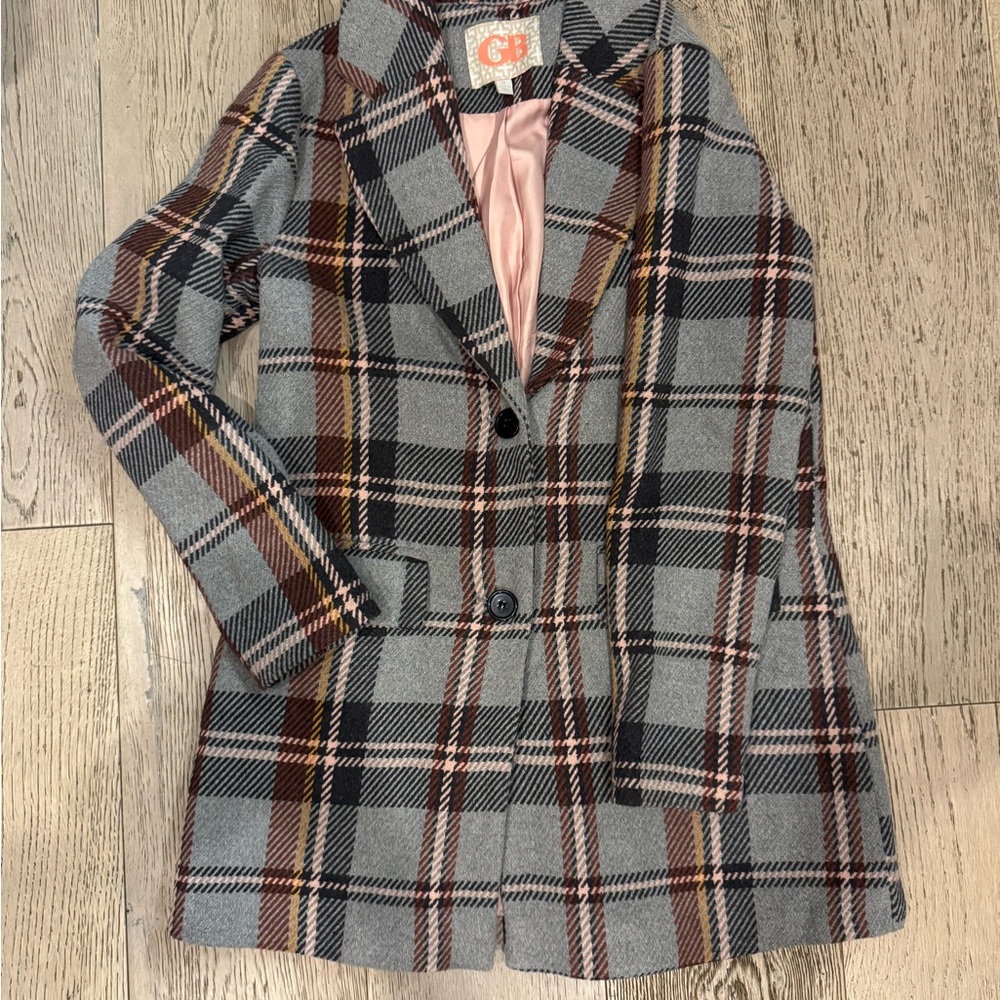 Gianni Bini Gray Plaid Blazer